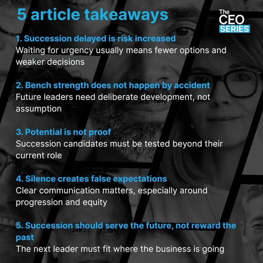 5 key takeaways - Succession Planning