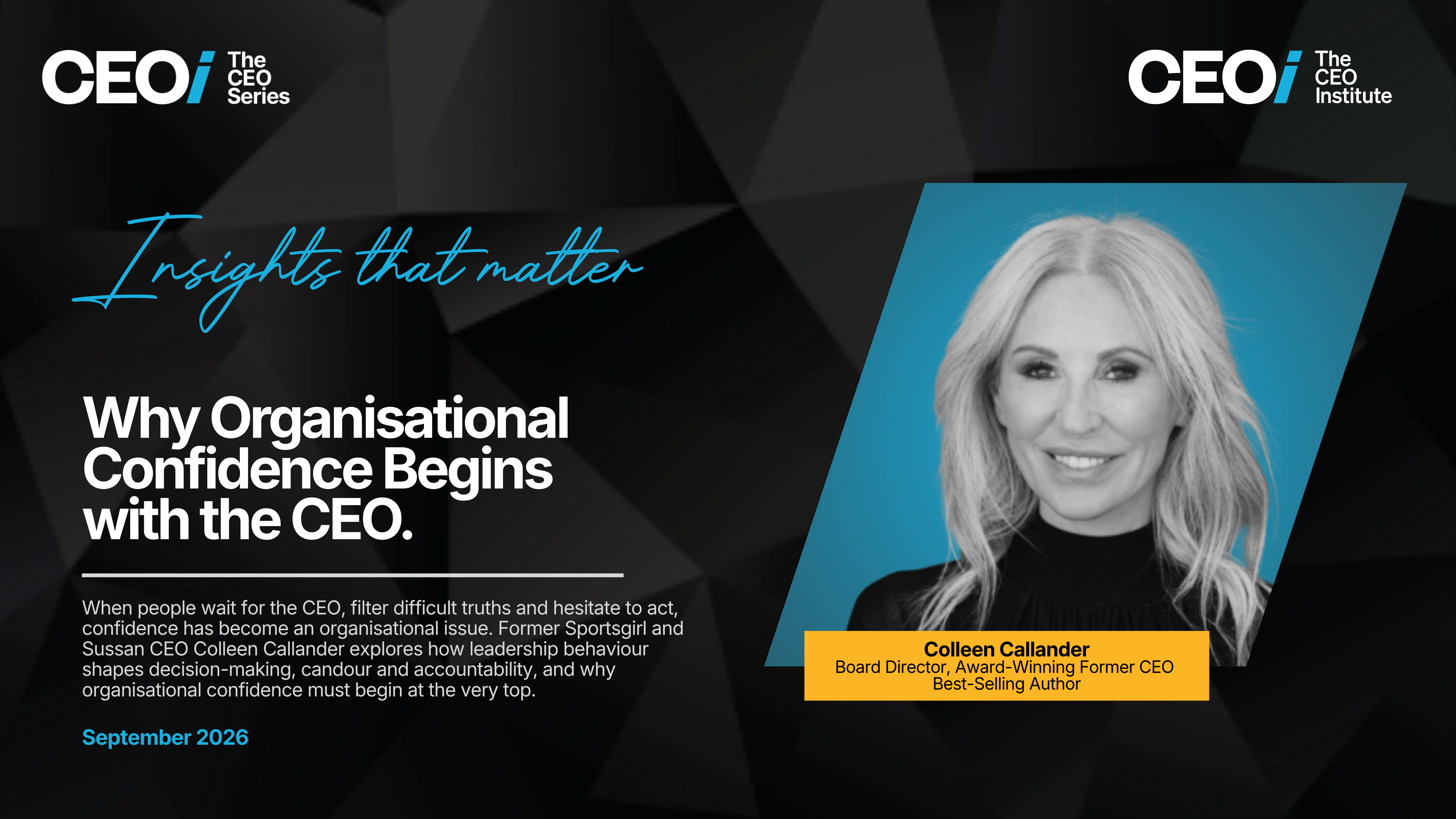Why Organisational Confidence Begins with the CEO