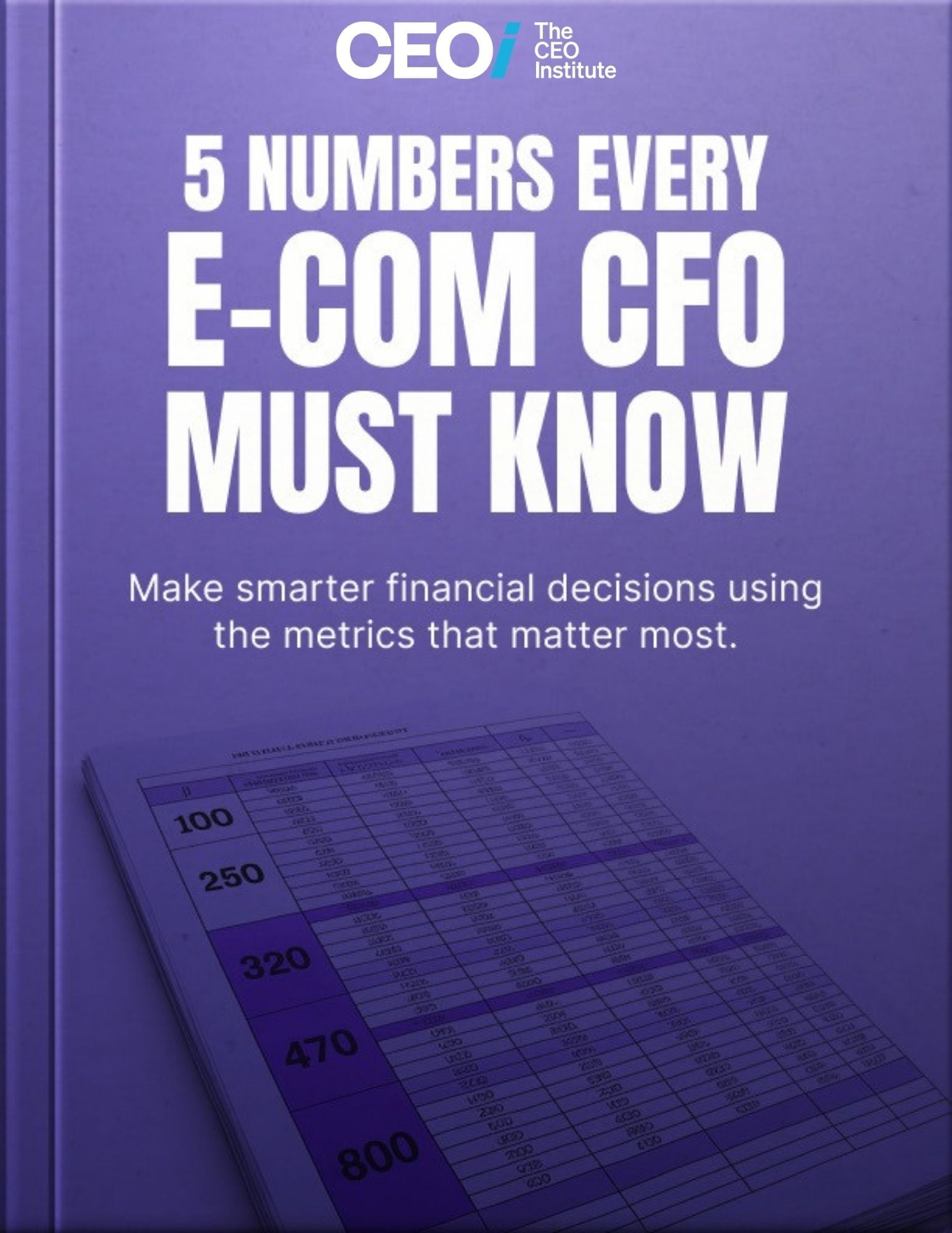 5 Numbers Every E-Commerce CFO Must Know